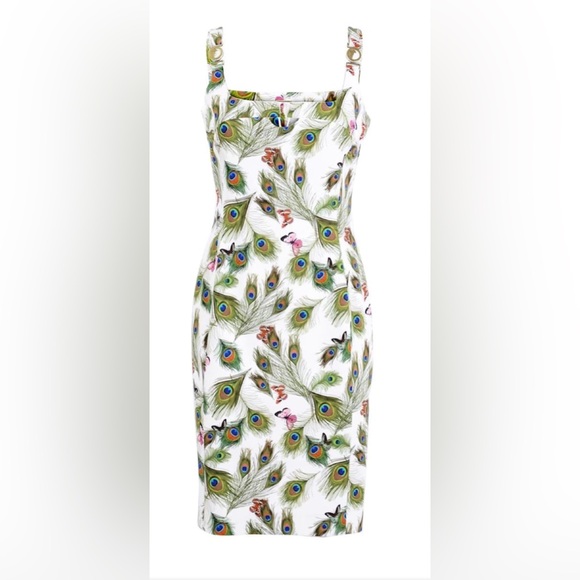 Versace Dresses & Skirts - Versace Strapless Dress with Peacock and Butterfly Print 38 2 Small $890